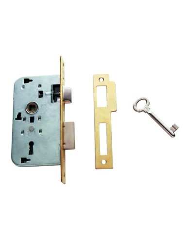 Cerradura de embutir 2002 de 50 latonada TESA