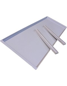 Escurreplatos de PVC con bandeja para Fregadero, Color gris 48