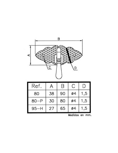 TIRADOR PENDULO 80 NEGRO TORTAJADA